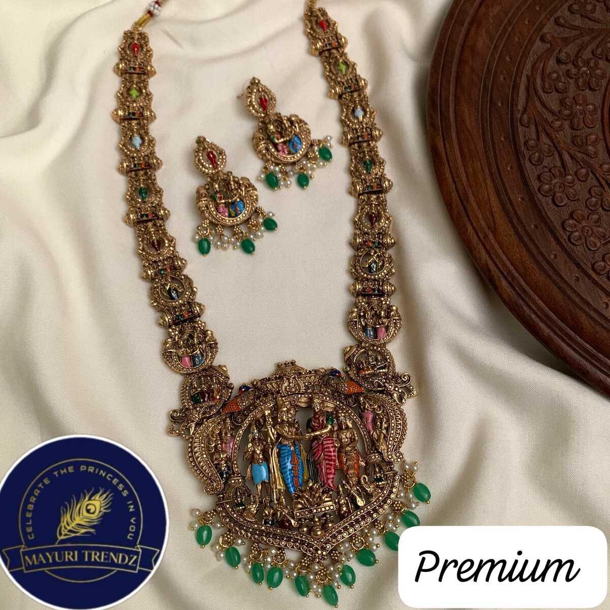 Antique Srinivasa Kalyana haaram from the Mayuri Trendz collection