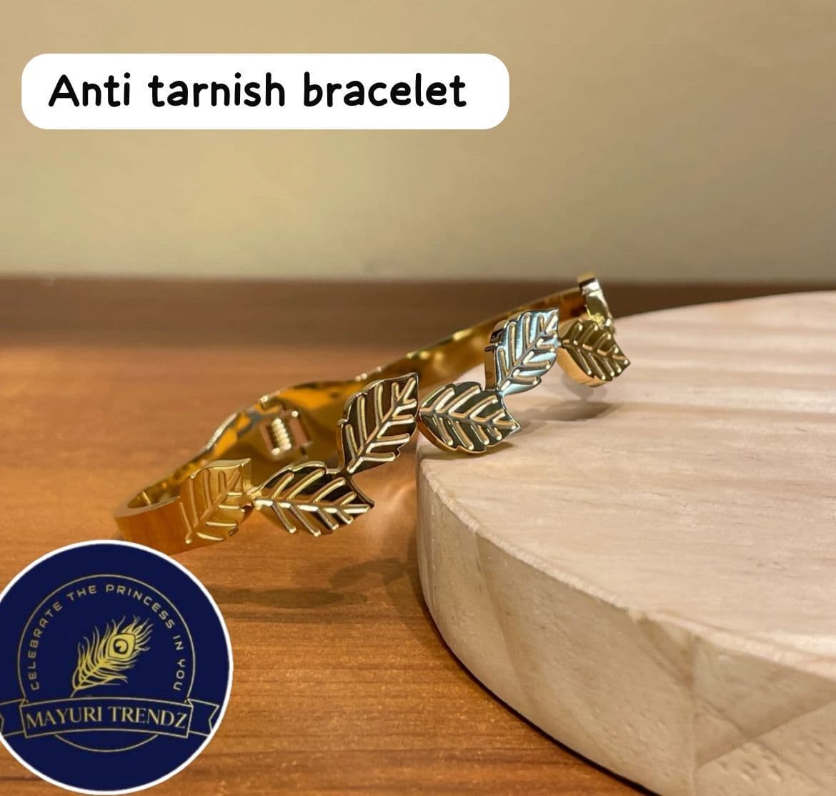 Leaf Design Antitarnish Bracelet